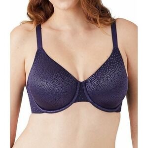 Wacoal 38C Navy Blue Underwire Bra Full Coverage Smooth Cups 853303